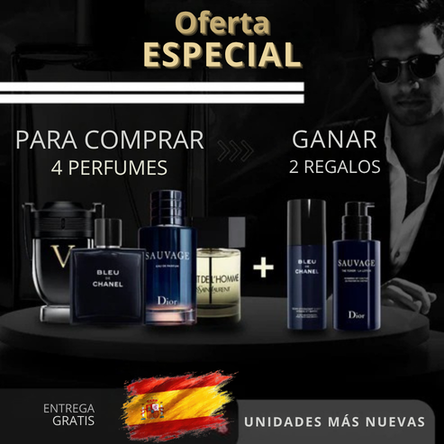 Compra 1 y llévate 4: Invictus + Bleu de Chanel + Sauvage + La Nuit de L’Homme + 2 regalos exclusivos