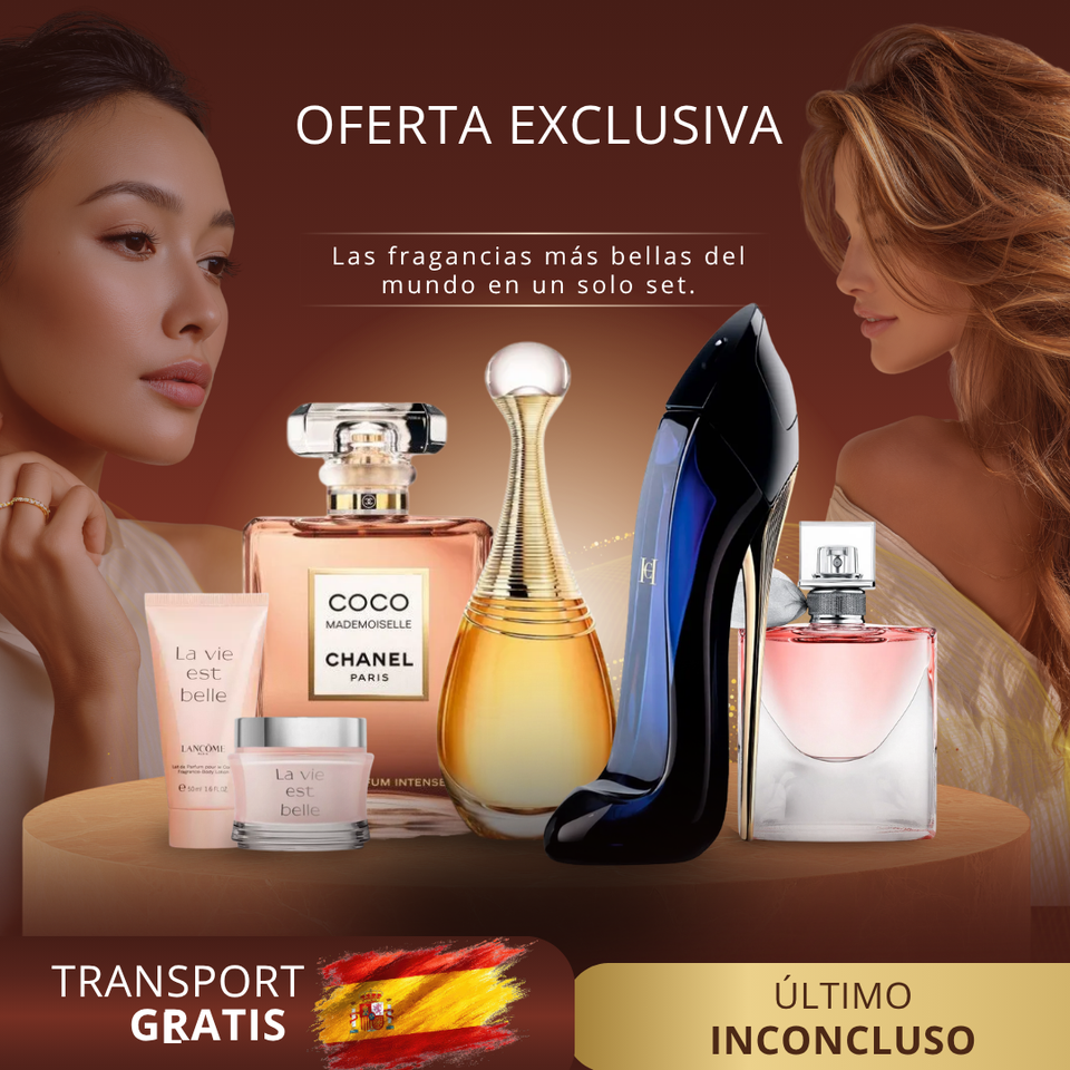 Compra 1 y llévate 6: un set de perfumes de lujo importados + un regalo exclusivo